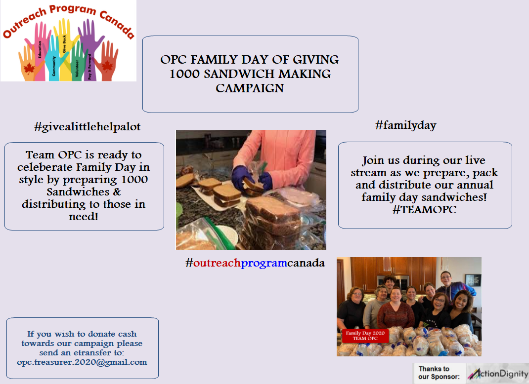 OPC Family Day Sandwich Making Campaign!